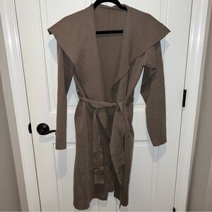 Long wrap sweater jacket